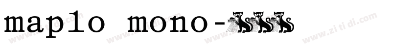maplo mono字体转换